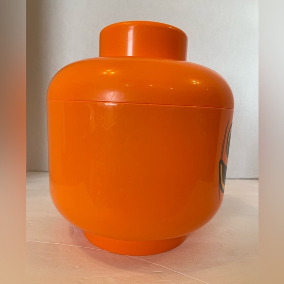 Lego Pumpkin Head Jack-o-lantern Orange Storage Container Large - Picture 4 of 9